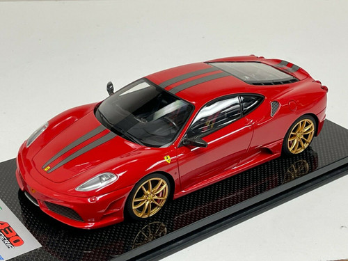 1/18 Looksmart Ferrari F430 Scuderia Red Grey Stripe Gold