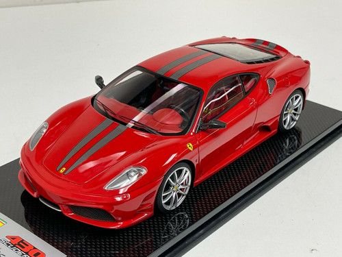 1/18 Looksmart Ferrari F430 Scuderia Red Silver Stripe Silver