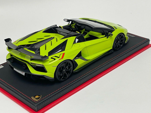 1/18 MR Collections Lamborghini Aventador SVJ (Verde Scandal Green) Resin Car Model Limited 15 Pieces