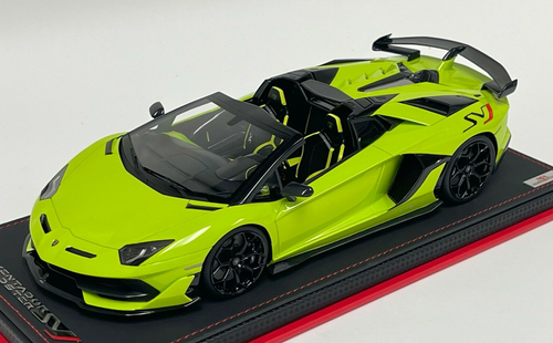 1/18 MR Collections Lamborghini Aventador SVJ (Verde Scandal Green) Resin Car Model Limited 15 Pieces