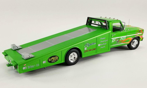 1/18 ACME 1970 Ford F-350 Ramp Truck Rat Fink (Green) Diecast Car Model