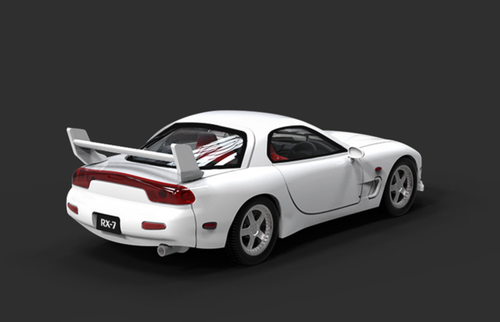 1/64 Time Micro Mazda RX-7 RX7 (White) Car Model