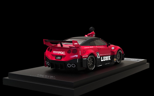 1/64 Time Micro Nissan GT-R GTR R35 3.0 LBWK Red Deluxe Edition Car Model