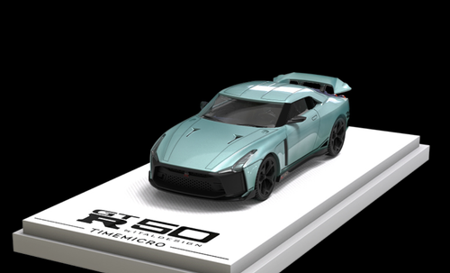 1/64 Time Micro Nissan Skyline GT-R GTR50 GT-R50 by Italdesign (Green) Diecast Car Model