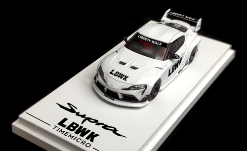 1/64 Time Micro Toyota Supra Liberty Walk LBWK (White) Car Model