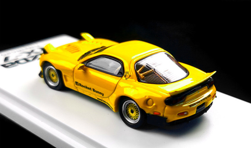 1/64 Time Micro Mazda RX-7 RX7 Rocket Bunny (Yellow) Car Model