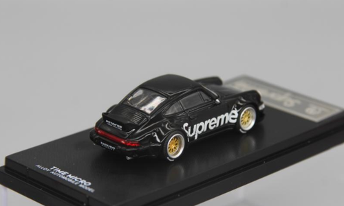 1/64 Time Micro Porsche 911 964 RWB Black Supreme Edition Car Model