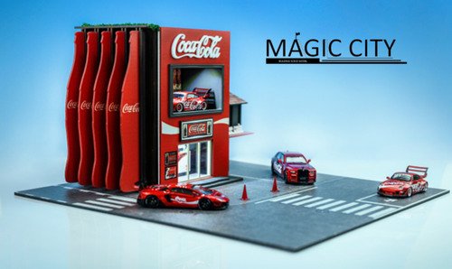 1/64 Magic City Japanese Street View Coca-Cola Showroom Diorama (Car Models NOT Included)