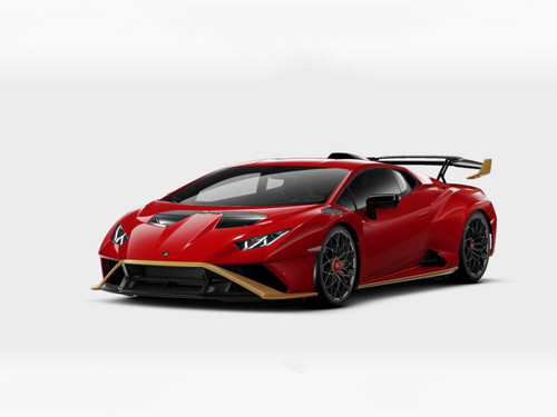 1/18 MR Collection Lamborghini Huracan STO (Rosso Efesto Red with Oro Elios Frames) Resin Car Model Limited 25 Pieces