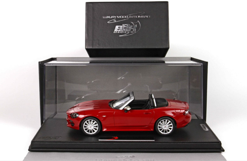 1/18 BBR Fiat 124 Spider Spider Anniversary (Red) Resin Car Model Limited