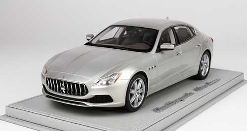 1/18 BBR Quattroporte MY17 Grand Luxury (Silver with Grey Interior) Resin Car Model Limited 50 Pieces