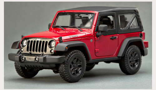 1/18 Maisto Jeep Wrangler w/ Top (Red) Diecast Model