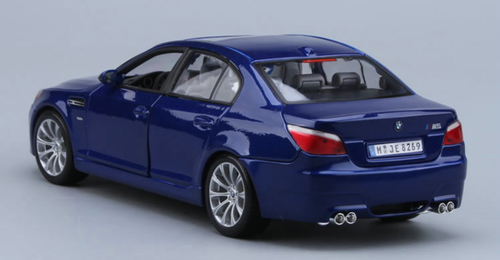 2008 BMW M5 E60 Phase 2 Silverstone Gray Metallic with Red Interior Limited  Edition to 4000 pieces 1/18 Model Car by Otto Mobile