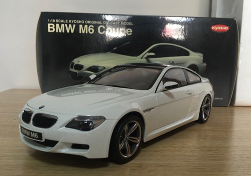 1/18 Kyosho BMW M6 E63 (2005-2010) White Diecast Car Model