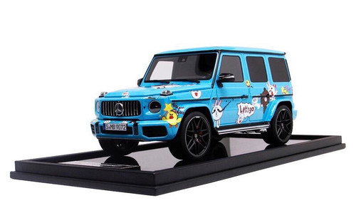 1/18 Motorhelix Mercedes-Benz Mercedes G63 AMG Blue Brown & Friends Resin Car Model Limited