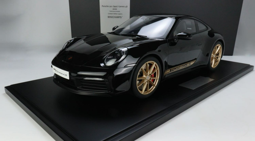 1/8 Minichamps 2020 Porsche 911 (992) Carrera 4S (Black) Resin Car Model Limited 99 Pieces