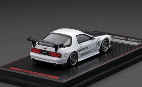 1/64 Ignition Model Mazda RX-7 (FC3S) RE Amemiya Matte Pearl White Diecast Car Model