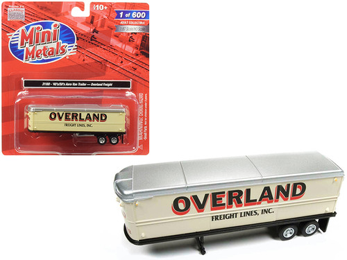 1940's-1950's Aerovan Trailer "Overland Freight Lines Inc." 1/87 (HO) Scale Model by Classic Metal Works