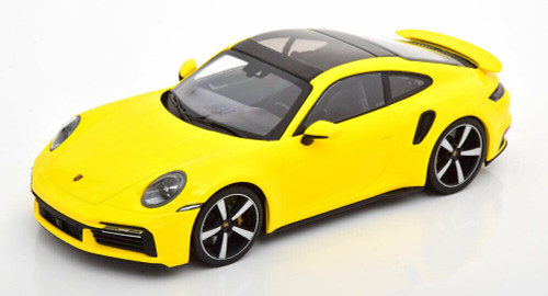 1/18 2020 2021 Porsche 911 Turbo S 992 (Yellow) Diecast Car Model Limited 302 Pieces