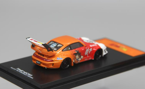 1/64 Time Model Porsche 911 993 RWB High Wing Dragon Ball Z Sun Wu Kong Edition Car Model