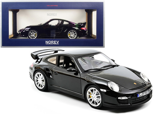 2010 Porsche 911 GT2 Black 1/18 Diecast Model Car by Norev