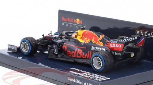1/43 Minichamps 2021 Formula 1 Max Verstappen Red Bull Racing RB16B #33 Winner Spa Car Model