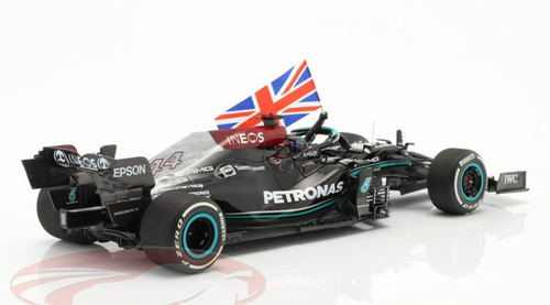 1/18 Minichamps 2021 Lewis Hamilton Mercedes-AMG F1 W12 #44 Winner British GP Formula 1 Car Model