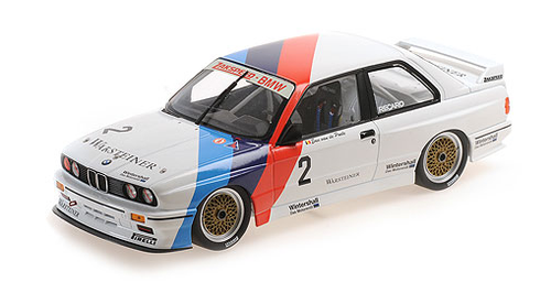 1/18 Minichamps 1987 BMW M3 (E30) #2 DTM Champion Zakspeed BMW Team Eric van de Poele Diecast Car Model Limited 458 Pieces