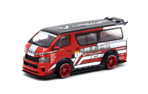 1/64 Tarmac Works Toyota Hiace Widebody Red Special Edition Diecast Car Model