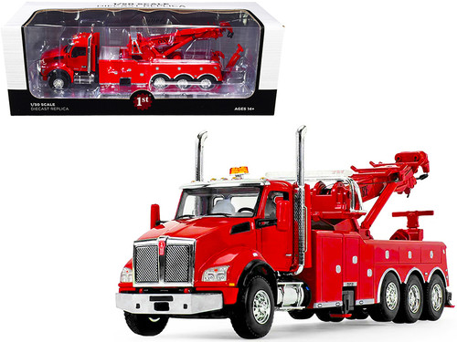 Kenworth T880 with Century Model 1060 Rotator Wrecker Tow Truck Viper Red 1/50 Diecast Model by First Gear