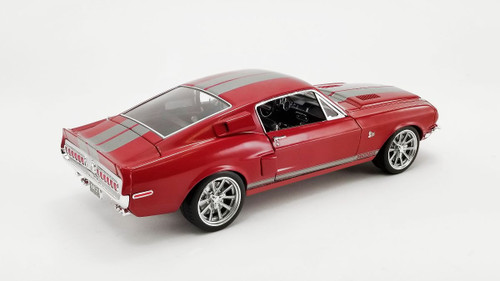 1/18 ACME 1968 Ford Mustang Shelby GT500 KR Restomod (Candy Apple Red with Silver Metallic Stripes) "New School" Diecast Car Model Limited