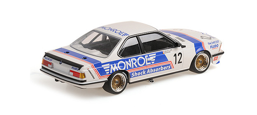 1/18 Minichamps 1985 BMW 635 CSi #12 500km Monza Bavaria Monroe Racing Michele de Deyne, Claude Ballot-Léna Car Model