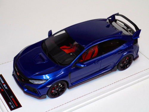 1/18 MH Motorhelix Honda Civic Type-R Type R FK8 (Gloss Metallic Blue) Resin Car Model Limited 60 Pieces