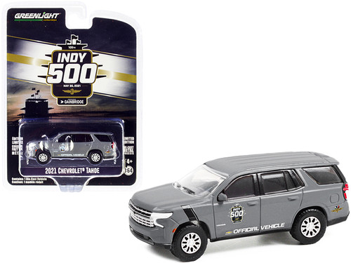 2021 Chevrolet Tahoe Gray Official Vehicle "105th Running of the Indianapolis 500" (2021) "Anniversary Collection" Series 13 1/64 Diecast Model Car by Greenlight