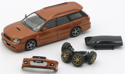 1/64 BM Creations Subaru 2002 Legacy e-tune II Orange LHD Diecast Car Model