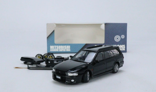  1/64 BM Creations Mitsubishi Legnum Vr4 Black LHD Diecast Car Model