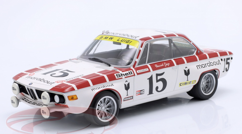 1/18 Minichamps 1972 BMW 2800 CS #15 5th 24h Spa Racing Team Marabout Vincent Gaye, Willy Braillard Car Model