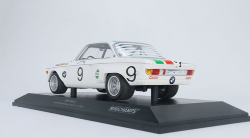 1/18 Minichamps 1971 BMW 2800 CS #9 24h Spa Castrol BMW Team Dominique Moorkens, Jean-Louis Haxhe Car Model