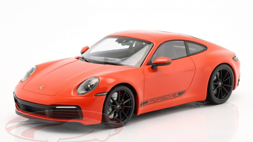1/18 Minichamps 2019 Porsche 911 (992) Carrera 4S (Lava Orange) Car Model