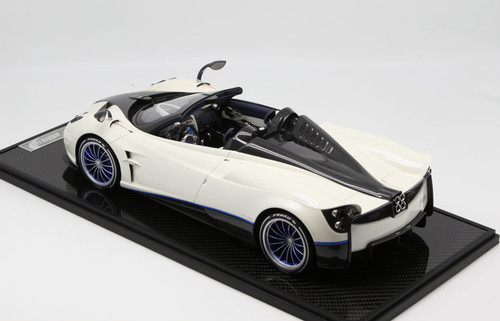 1/12 BBR Pagani Huayra Roadster (White w/ Blue Rims) Limited 20 Resin Car Model