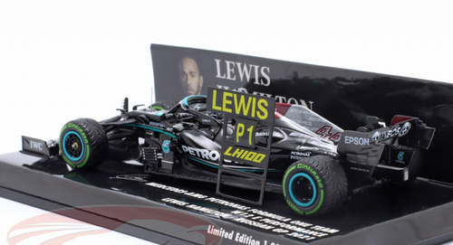 1/43 Minichamps 2021 Lewis Hamilton Mercedes-AMG F1 W12 #44 100th GP Winner Russian GP Sotchi Car Model