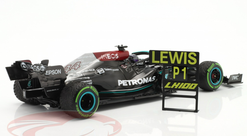 1/18 Minichamps 2021 Lewis Hamilton Mercedes-AMG F1 W12 #44 100th GP Win Sotchi Formula 1 Car Model Limited 1008 Pieces