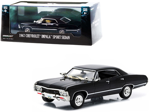 1967 Chevrolet Impala Sport Sedan Tuxedo Black 1/43 Diecast Model