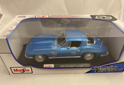 1/18 Maisto 1965 Chevrolet Chevy Corvette C2 (Blue) Diecast Car Model