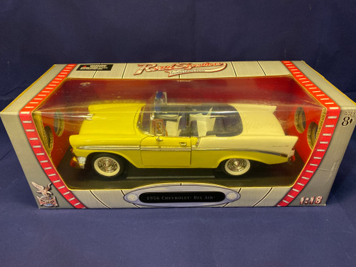 1/18 Road Signature 1956 Chevrolet Chevy Bel Air Belair (Yellow & White) Diecast Car Model