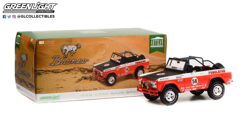 1/18 Greenlight 1969 FORD BAJA BRONCO #56 PUROLATOR TRIBUTE EDITION Diecast Car Model