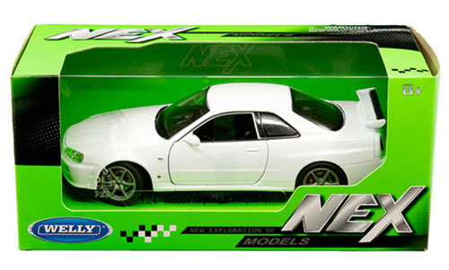 1/24 Welly Nissan Skyline GT-R R34 (White) Diecast Car Model