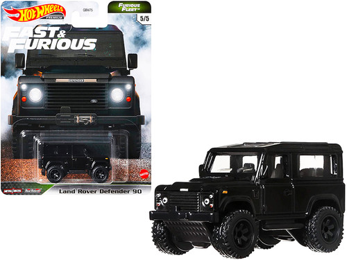 Land Rover Defender 90 with Sunroof Black "Fast & Furious" Series Diecast Model Car by Hot Wheels