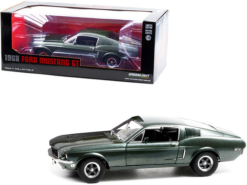 1/18 Greenlight 1968 Ford Mustang GT Fastback Highland (Green Metallic) Diecast Car Model