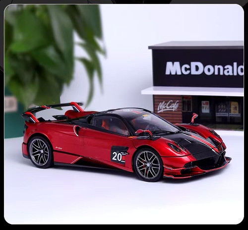 1/18 LCD Pagani Huayra BC Roadster (Red & Black) Diecast full open